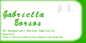 gabriella borsos business card